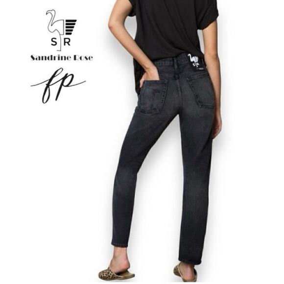 SR vs. Sandrine Rose x Free People Gray Wash Straight Leg Jeans Size 26 - Picture 1 of 16